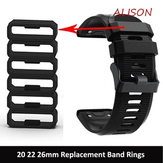 Alison watch band keeper garmin vivomove hr black band rings watch strap loop watch band holder 20mm 22mm 26mm watch buckle