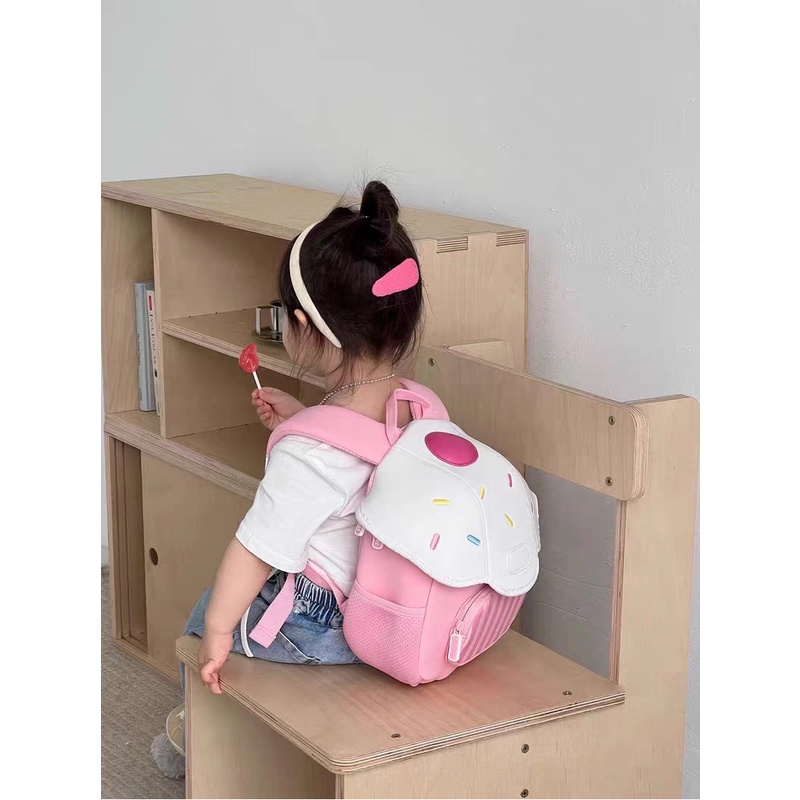 Balo Đi Học Mẫu Giáo Cho Bé Gái, Balo Hình Bánh Kem Hồng Dễ Thương Cho Bé, Mẫu mới nhất 2023