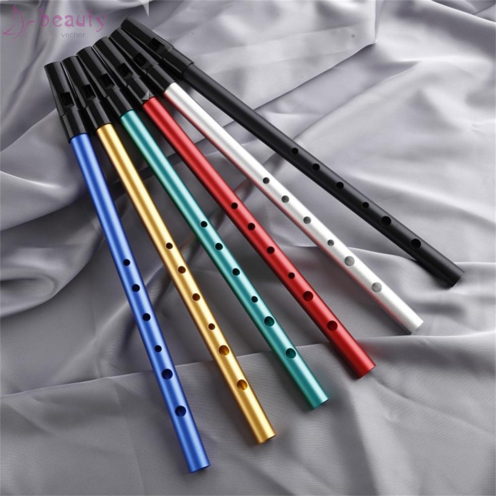 BEAUTYVE~Authentic Irish Whistle Flute C/D Key Tin Penny 6Hole Instrument Melodious Sound