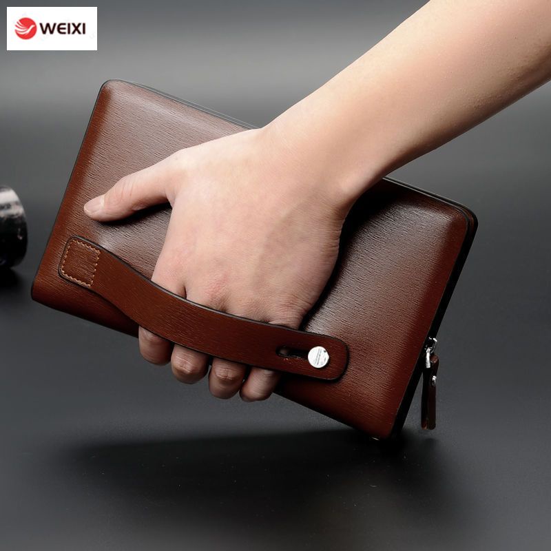 Ví nam dài cầm tay Ví Da Mềm Chống Thấm Nước Có Khóa Kéo Thời Trang Cho Nam ví cầm tay nam