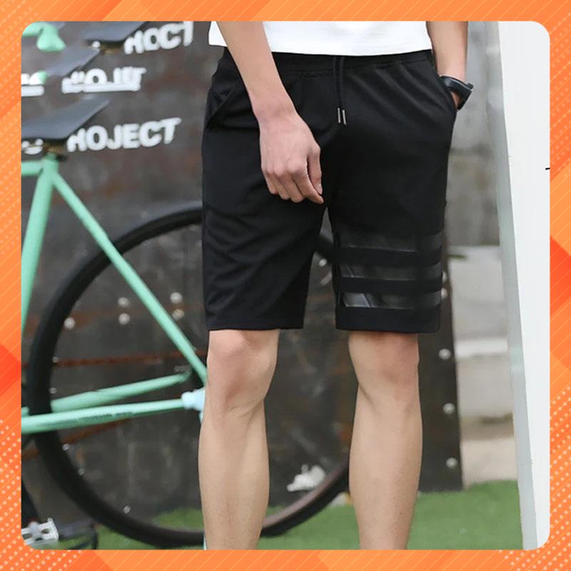 Short thun 3 line in Black Unisex