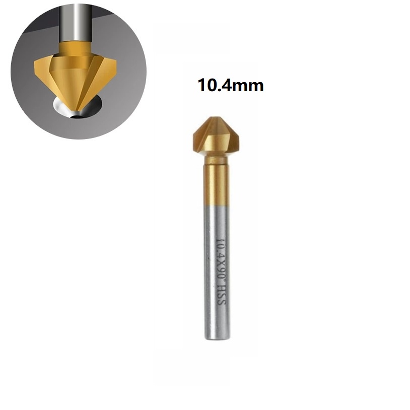 Mũi khoan chìm 6.3 / 8.3 / 10.4 / 12.4 / 16.5 / 20.5mm 61mm mạ titan