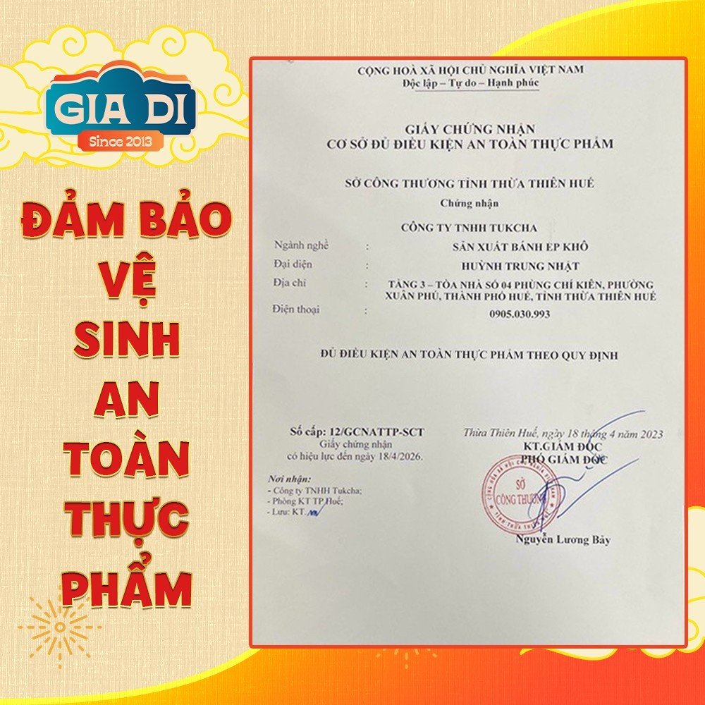 Bánh Ép Huế, Bánh Ép Khô Huế, Bánh Ép Gia Di, vị Đậu phộng Gói 5 cái