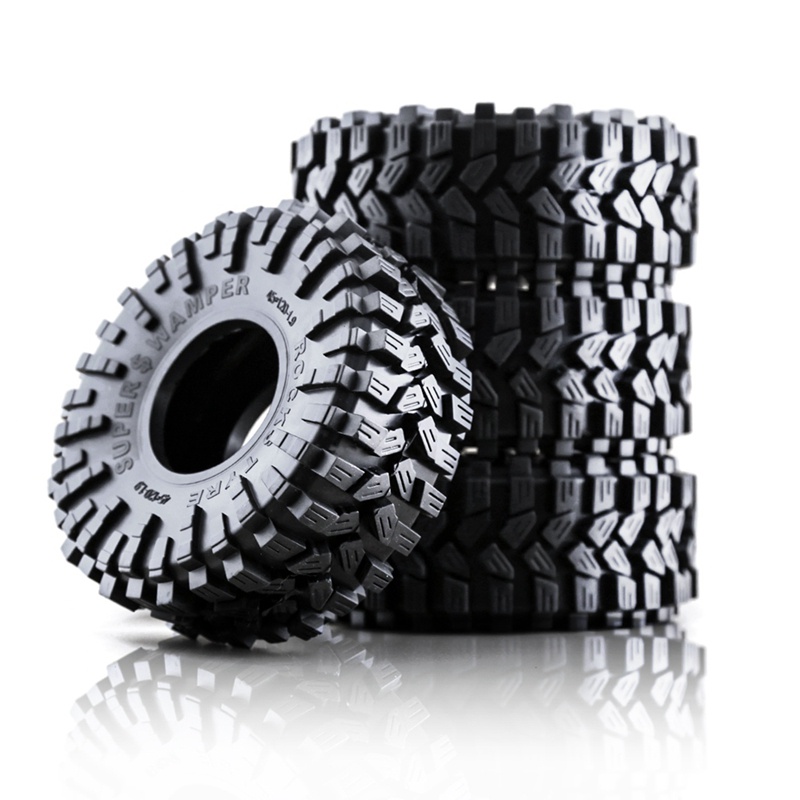 Bộ 4 Bánh Xe Cao Su 120mm 1.9in Cho Xe Điều Khiển Từ Xa traxxas trx4 rc4wd d90 axial scx10 90046 ii redcat