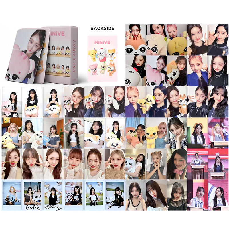 IVE LOMO Card Set 55 Tấm Thẻ Ảnh MINIVE POP UP Hình Nhóm Nhạc