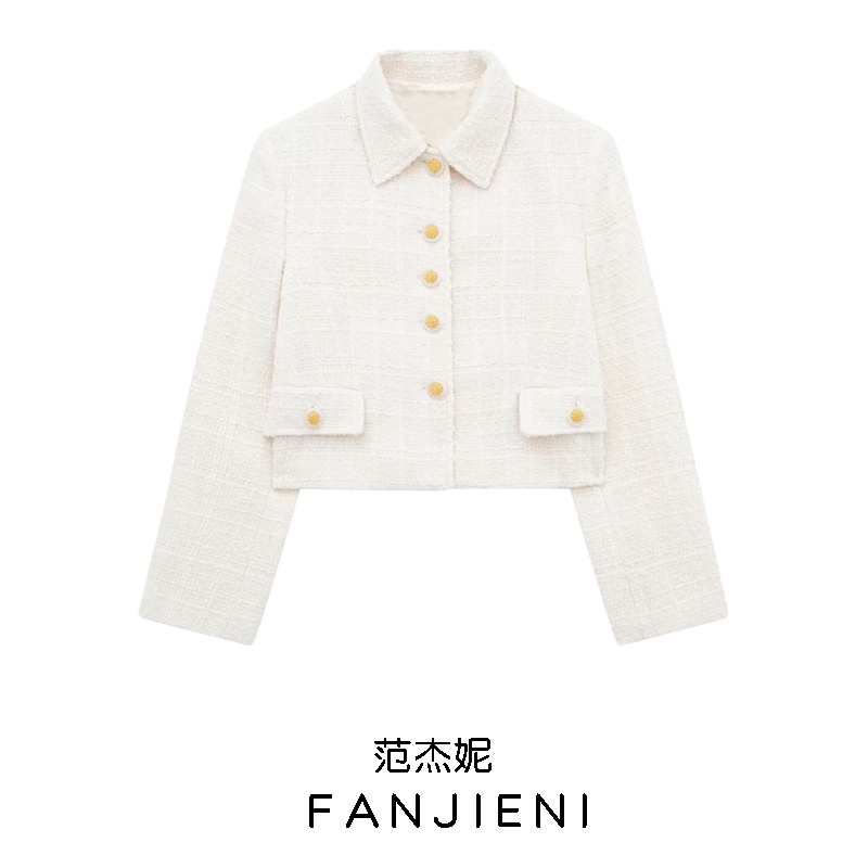Áo Khoác Blazer Dáng Ngắn Phong Cách Pháp Thanh Lịch