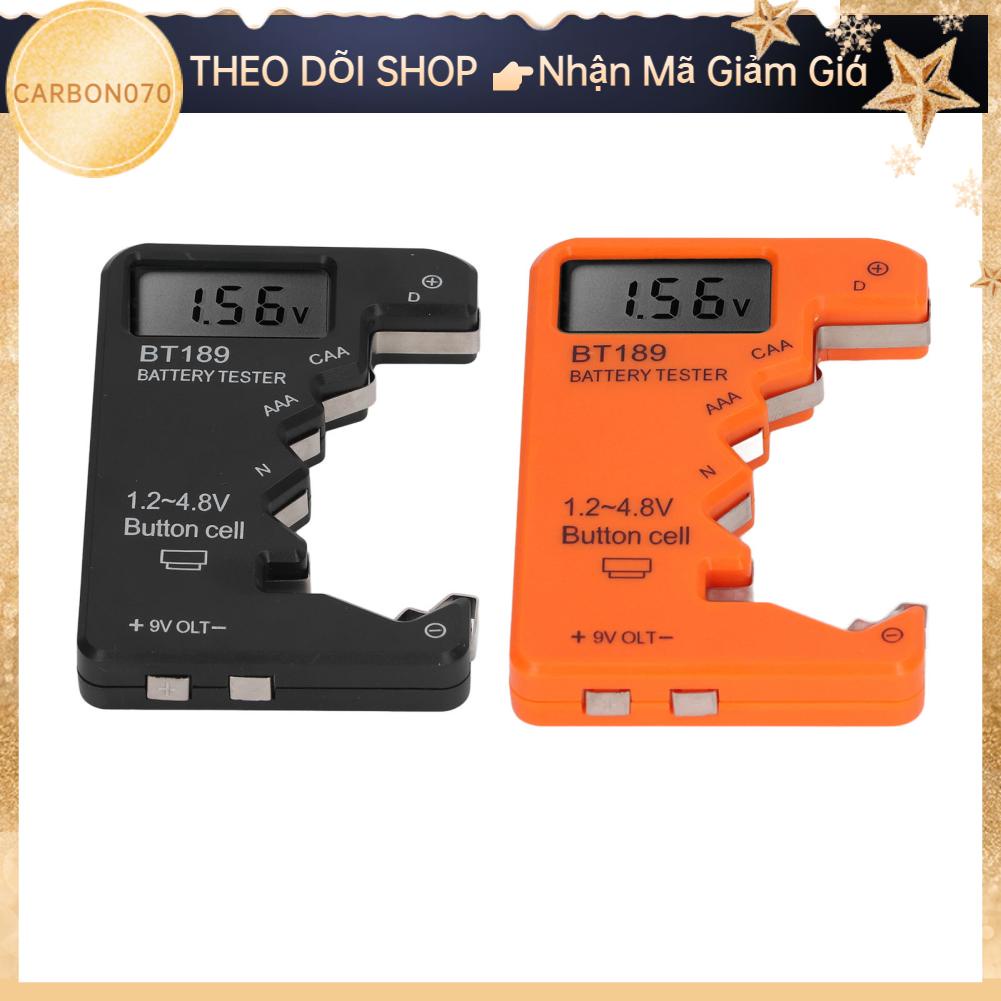 Carbon070 Máy Kiểm Tra Dung Lượng Pin Đo Công Cụ Hiển Thị Kỹ Thuật Số Cho AA AAA 6F22 9V 1.5V