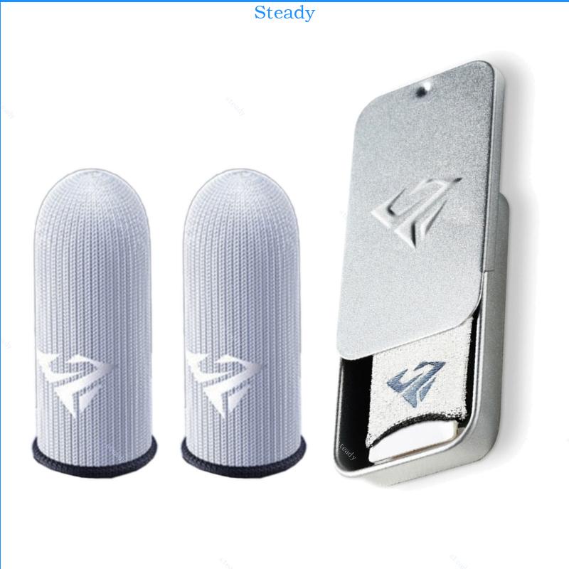Steady 1pair mobile gaming finger sleeves màn hình cảm ứng finger cover anti-sweat breathable finger