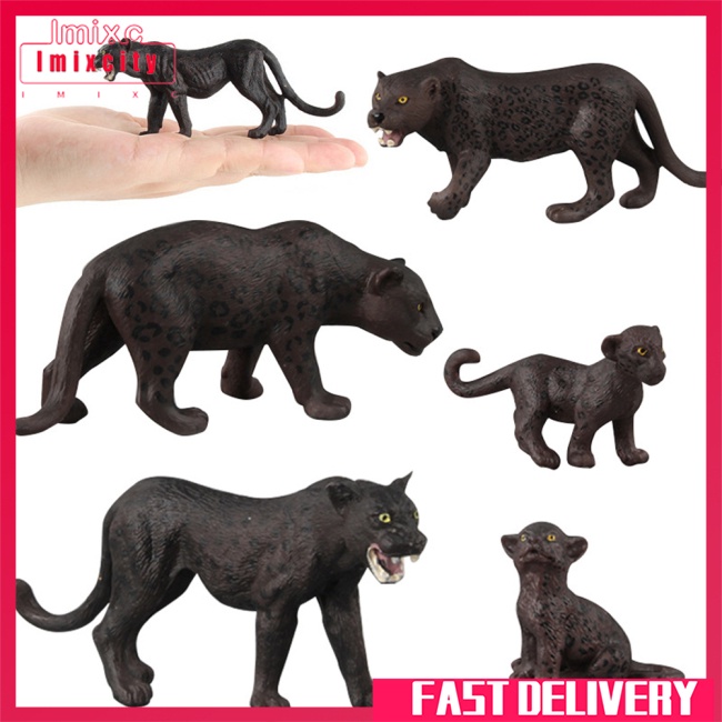 Imixcity mô phỏng mô hình động vật đồ chơi hình hành động tĩnh con báo hoang dã trang trí trẻ em thu thập quà tặng đồ chơi