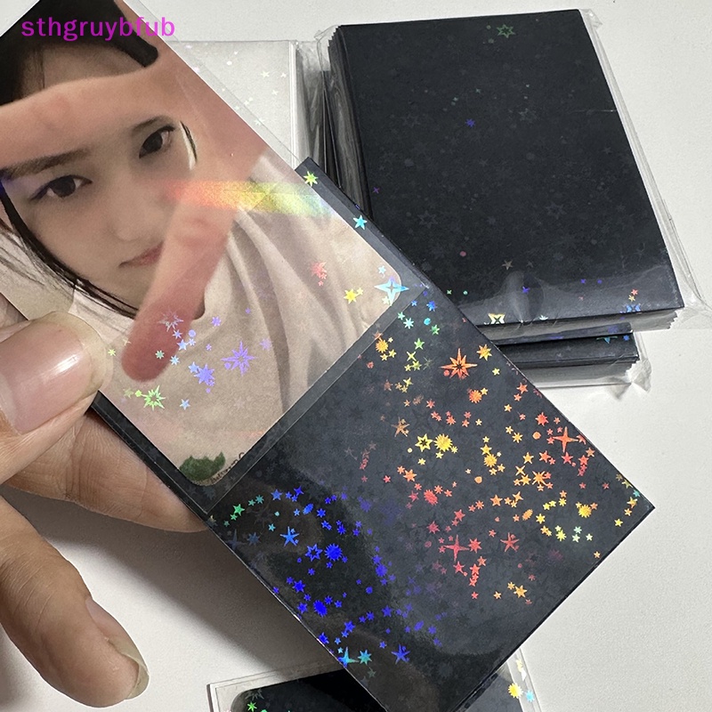 Sthb 50 cái / gói thẻ ảnh ngôi sao lấp lánh hộp đựng bảo vệ túi đựng màu kpop idol card photocard sleeves vn