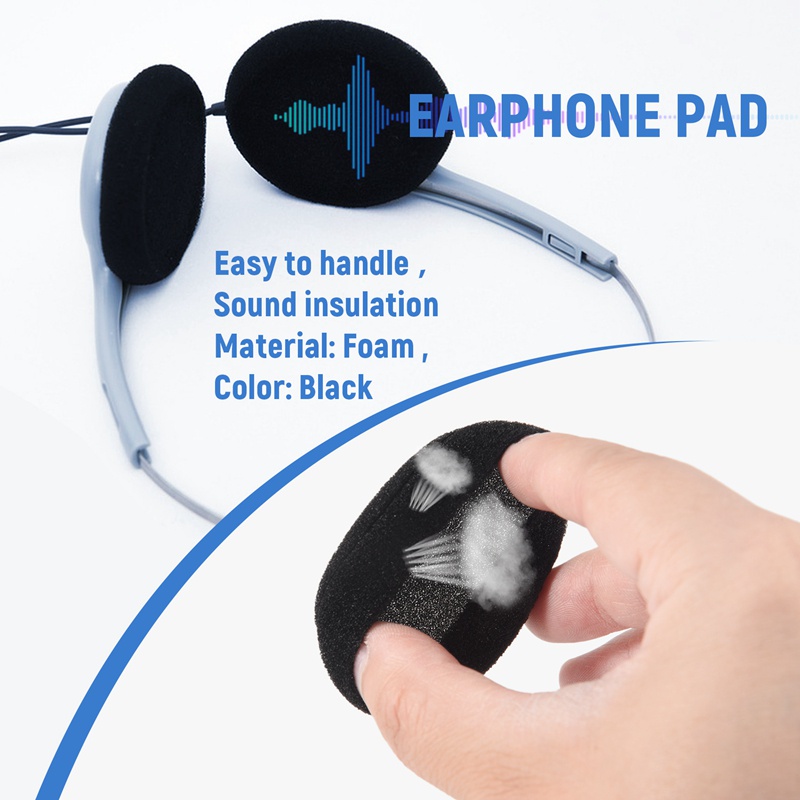 4 Cặp Đệm Tai Nghe 55mm Thay Thế Đen