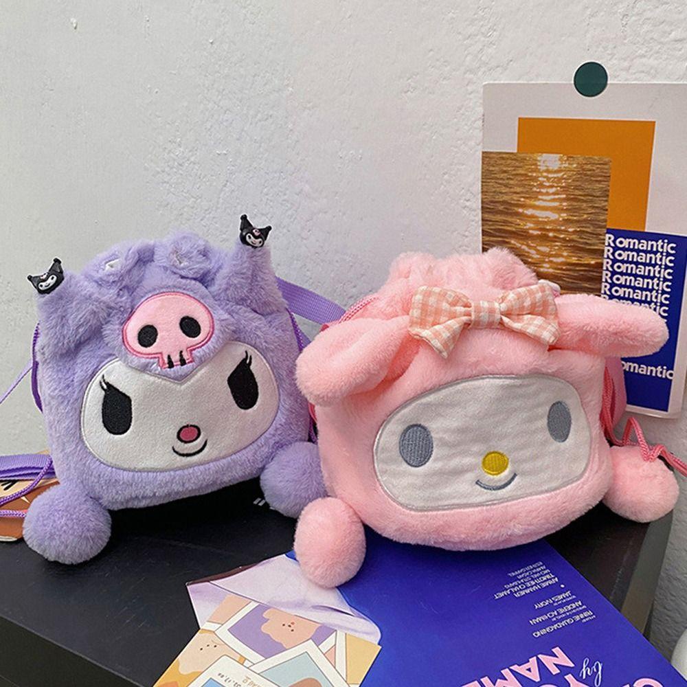 Shanhai Túi Dây Rút Đeo Vai cinnamoroll pikachu Phong Cách Hàn Quốc Đáng Yêu Sức Chứa Lớn
