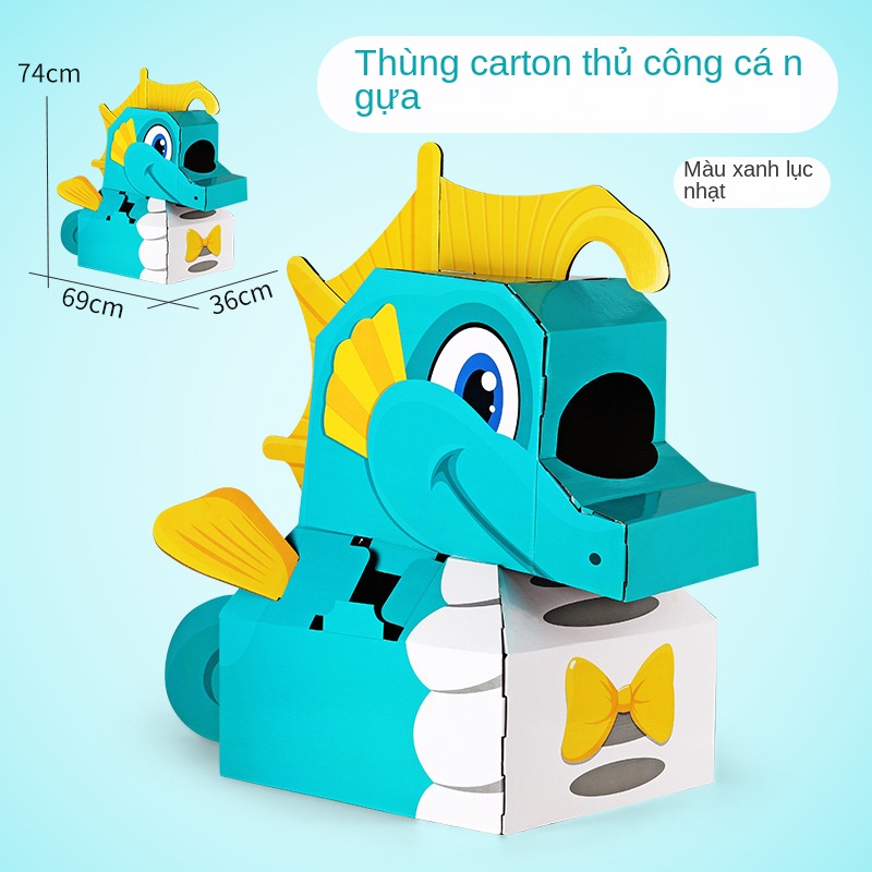 Mẫu giáo quà tặng trẻ em diy handmade wearable carton mô hình khủng long múa sư tử