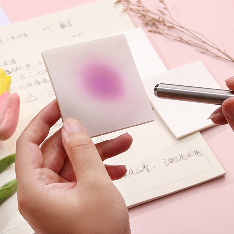 Ghi chú giấy sao chép decorme giấy ghi chú trong suốt vô hình không thấm nước nhiều màu ghi chú dính ghi chú giấy ghi nhớ giấy sinh viên văn phòng phẩm phụ kiện