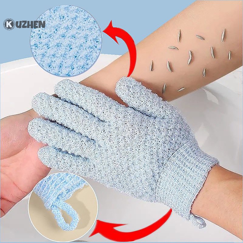 Kuzhen 1 cái tắm để lột tẩy tế bào chết Găng tay đi tắm tẩy tế bào chết găng tay massage body scrub hot