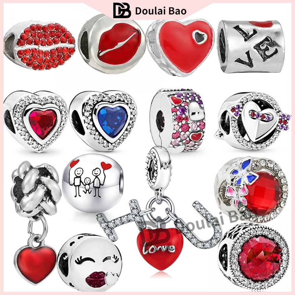 Pandora lãng mạn ngày lễ tình nhân diy vòng tay cô gái yêu thích 3mm vòng tay quà tặng vòng cổ
