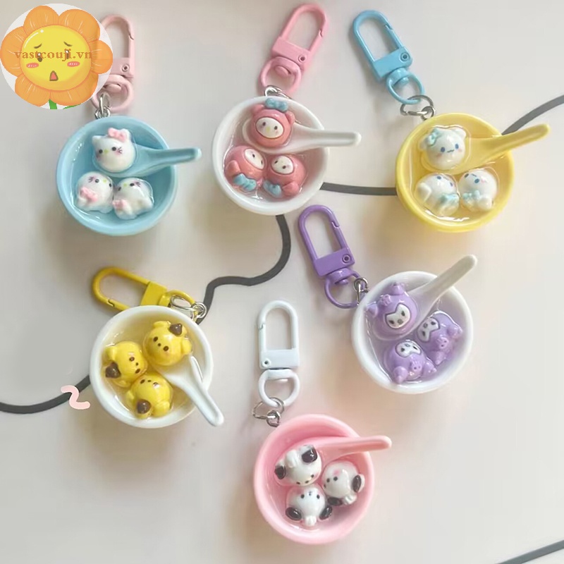 SANRIO Vastji Móc Khóa Hình Bát Cơm kuromi melody pochacco cinnamoroll Xinh Xắn vn