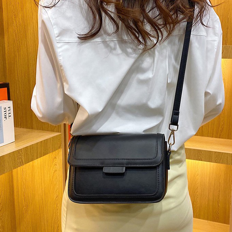 Túi Đeo Chéo Vai Hình Vuông Nhỏ Màu Sắc Tương Phản Hợp Thời Trang Cho Nữ