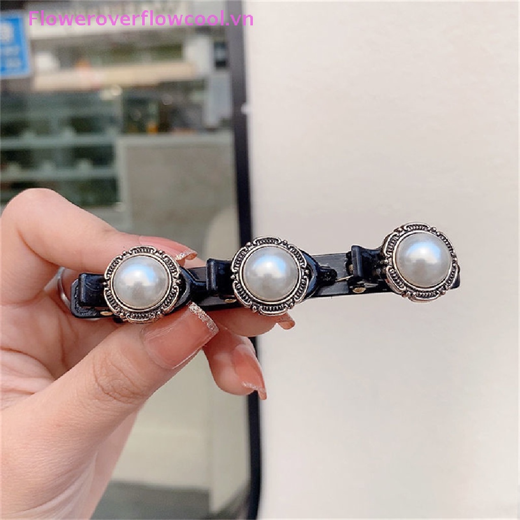Kẹp Tóc Hình Hoa Đính Ngọc Trai Thời Trang Cho Nữ