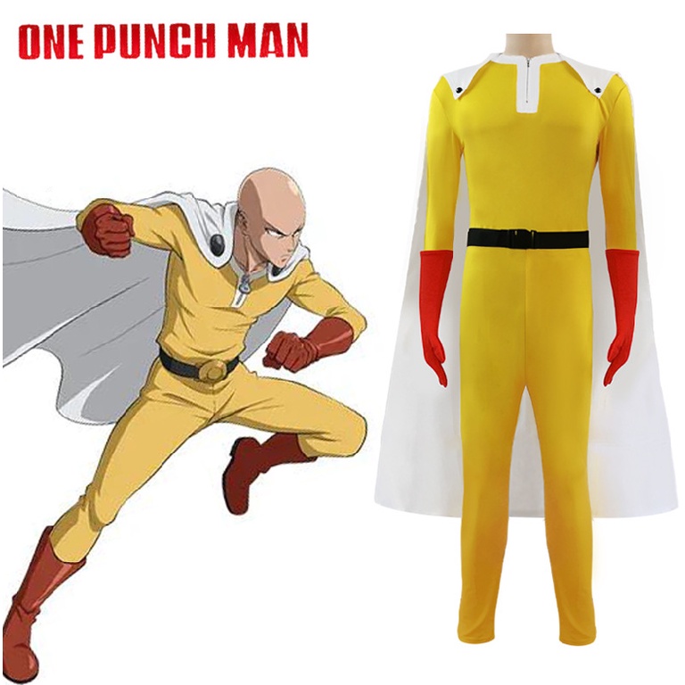 Bộ Áo Liền Quần Hóa Trang Nhân Vật SAITAMA HQ2 Trong One-Punch Man SAITAMA
