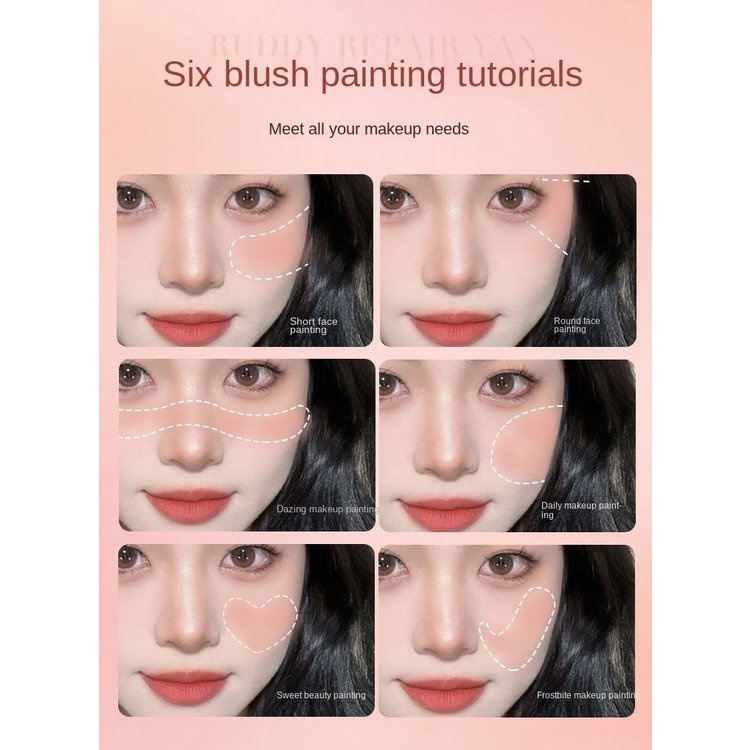 Phấn Má Hồng FOMIX Màu Đơn Sắc Tự Nhiên Chống Thấm Nước Lâu Trôi Kèm Gương Nhỏ