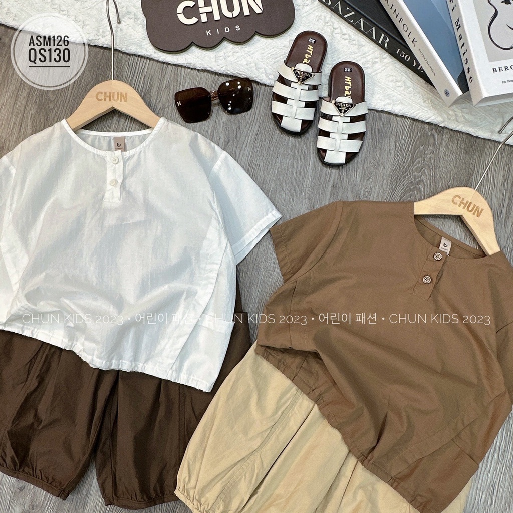 ASM126 - ÁO somi thô Hàn gân túi 2 bên cho Bé