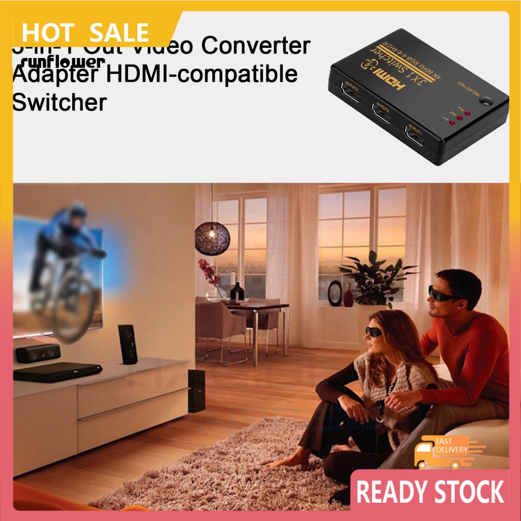 Bộ Chia Chuyển Đổi Video HDMI 3 Trong 1 Chất Lượng Cao