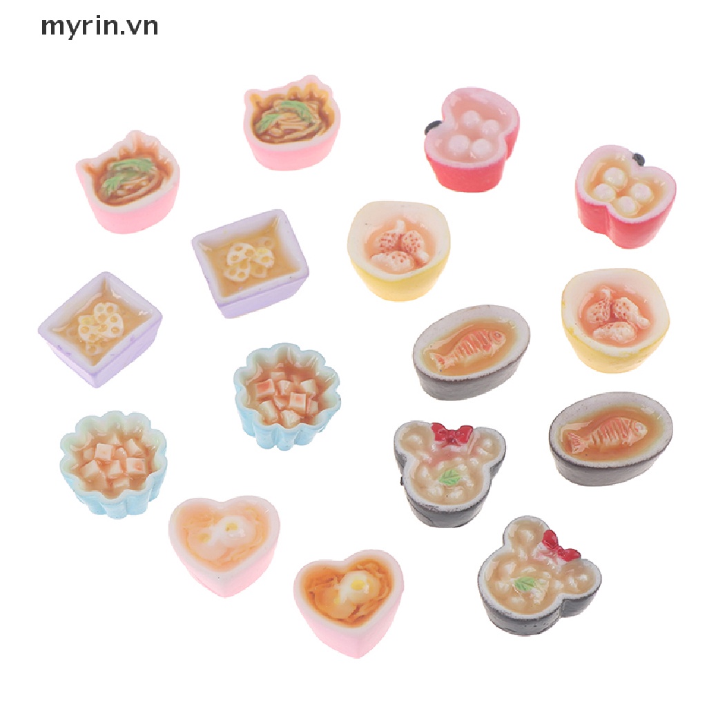 Set 2 Mô Hình Thức Ăn Bằng Nhựa Resin Cho Nhà Búp Bê