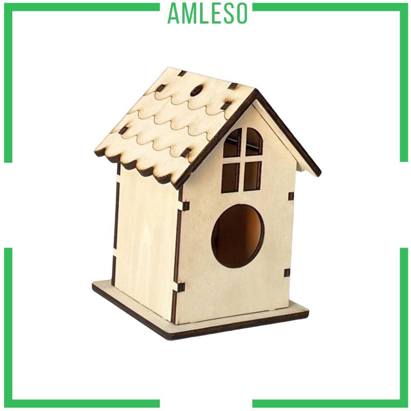 Lồng Chim Bằng Gỗ Chưa Hoàn Thành Dùng Trong Nhà Hoặc Ngoài Trời