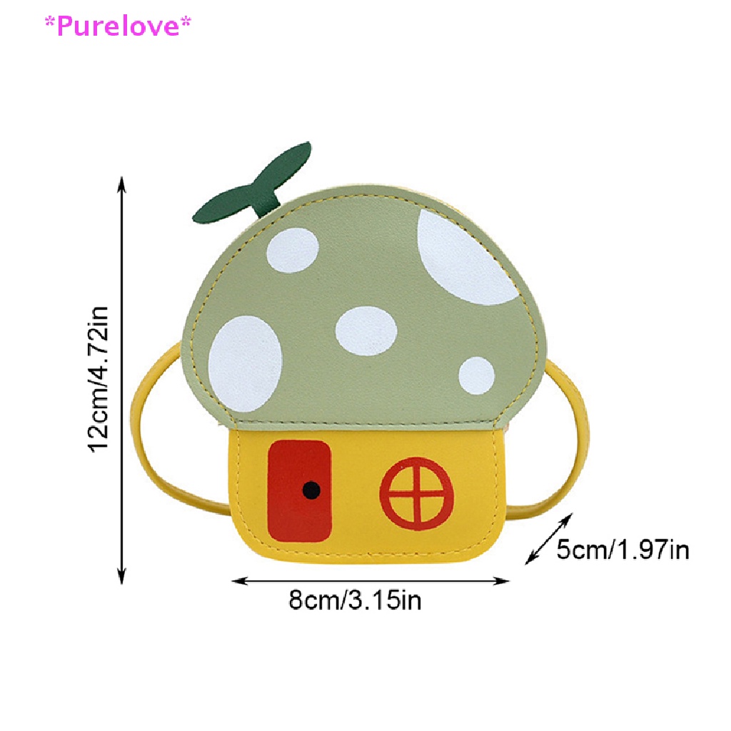 1 Túi Đeo Chéo Da PU Họa Tiết Hoạt Hình Đáng Yêu Dành Cho Bé Gái Mới