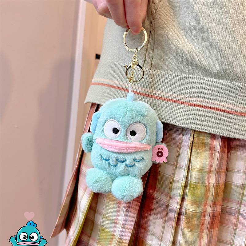Móc Khóa Búp Bê Nhồi Bông Jason Sanrio Hangyodon Màu Xanh Lá / Hồng Dành Cho Bé Gái