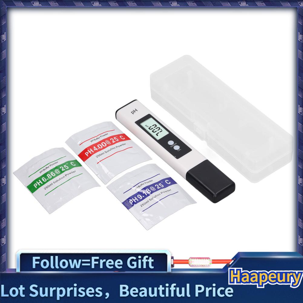 Haape PH Tester White Backlit Display Alloy Probe Detector Sensitive Quick Speed for Aquaculture