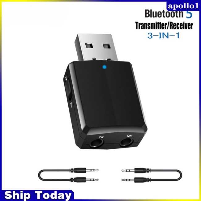 Usb Nhận Tín Hiệu Bluetooth 5.0 3 Trong 1 Edr Jack 3.5mm Cho Tv Pc