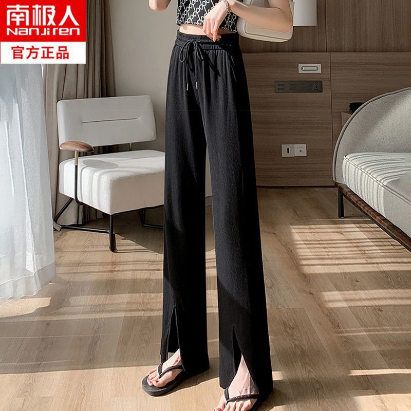 Quần Lụa Ống Rộng Xẻ Tà Thời Trang Mùa Hè Dành Cho Nữ