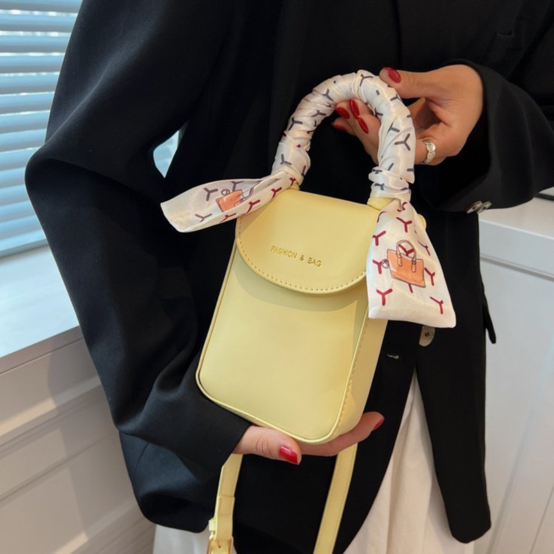 Túi Đeo Chéo Vai Bằng Lụa Thời Trang Đơn Giản Dễ Phối Đồ Cho Nữ