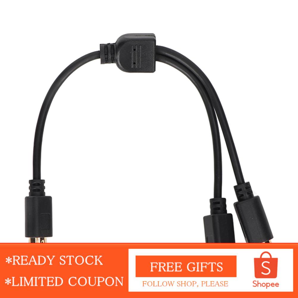 Alwaysonline MINI DIN 4PIN Adapter Cable MINI DIN 4PIN To 2MINI DIN 4PIN Cable 0.8ft Professional for Television