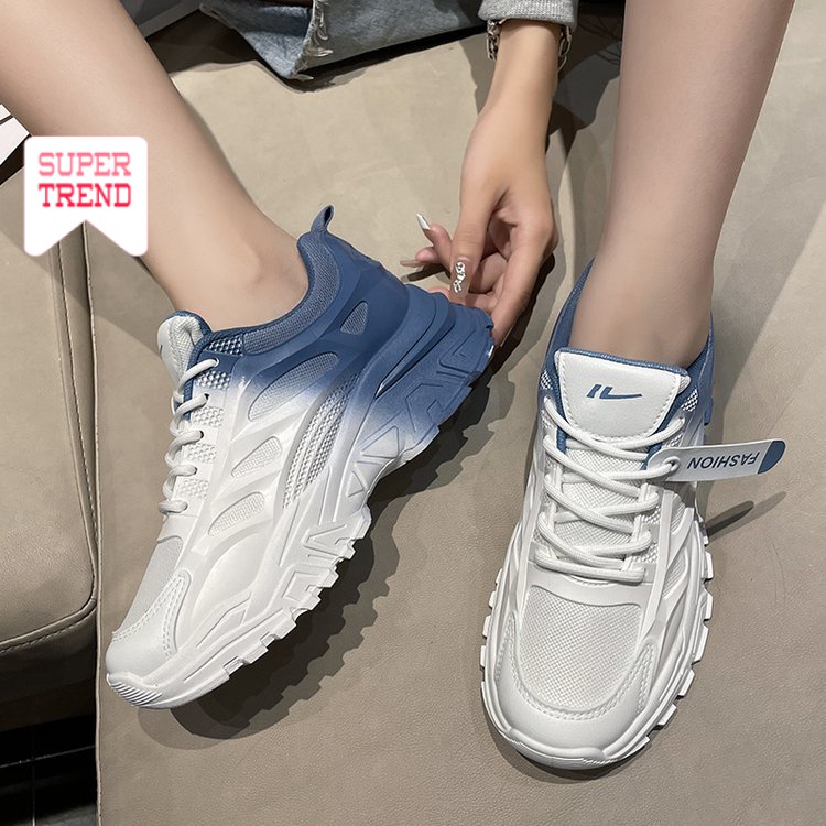 Giày Thể Thao Màu Gradient Siêu Nhẹ Thoáng Khí Thời Trang Mùa Hè Cho Nữ