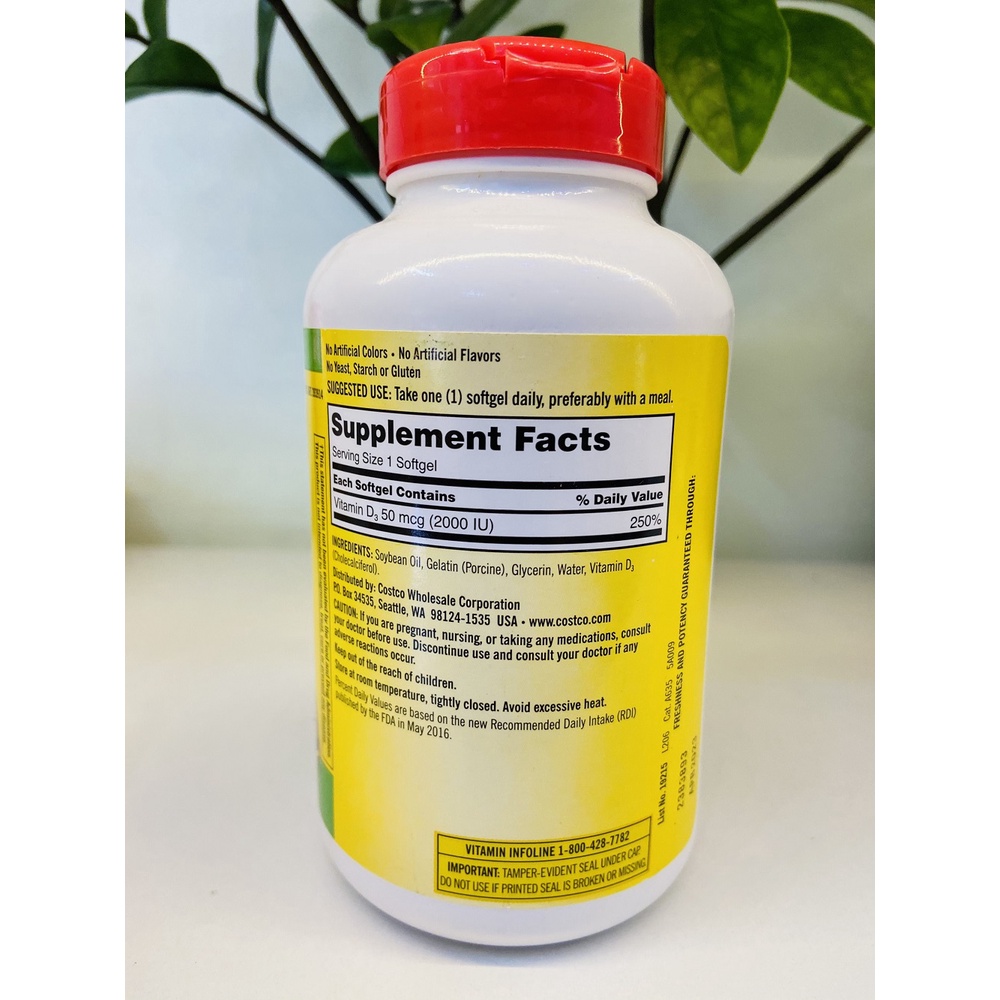 Vitamin D3 50 Mcg  Kirkland Signature - 600 Viên