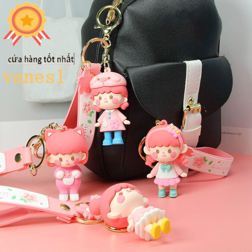 Móc khóa hình búp bê Sakura VANES1 bằng PVC