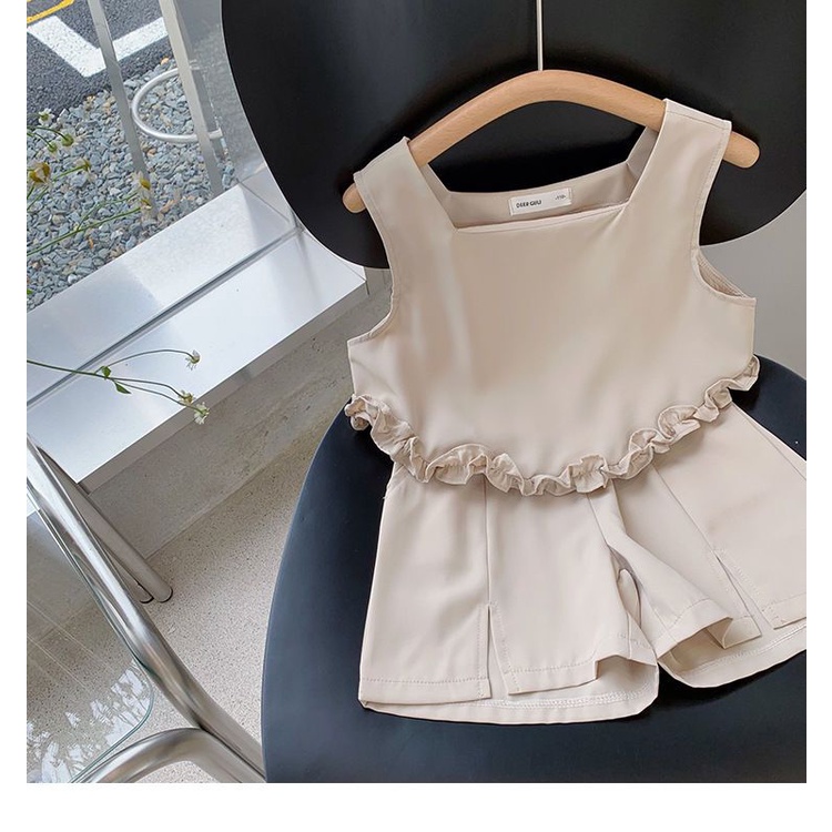 Set Đồ Hai Mảnh Áo Không Tay Siêu Mỏng Thấm Hút Mồ Hôi Phong Cách Hàn Quốc Thời Trang Mùa Hè Mới Nhất 2023 Dành Cho Bé Gái