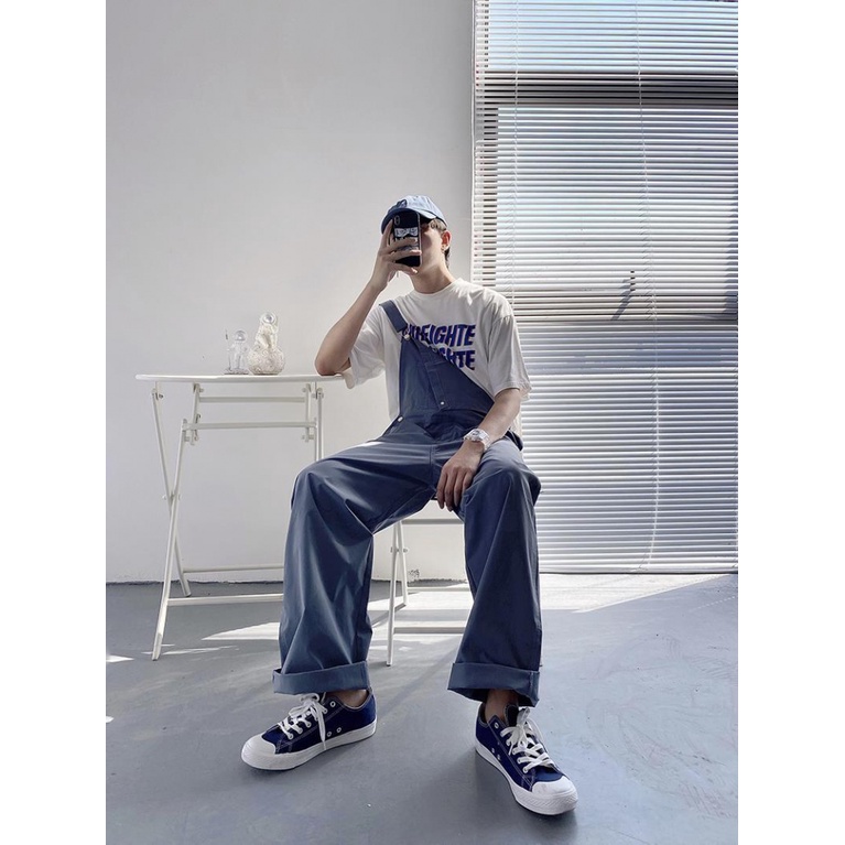 Quần Yếm Dáng Rộng Phong Cách Hip Hop Nhật Hàn Cá Tính Dành Cho Cặp Đôi