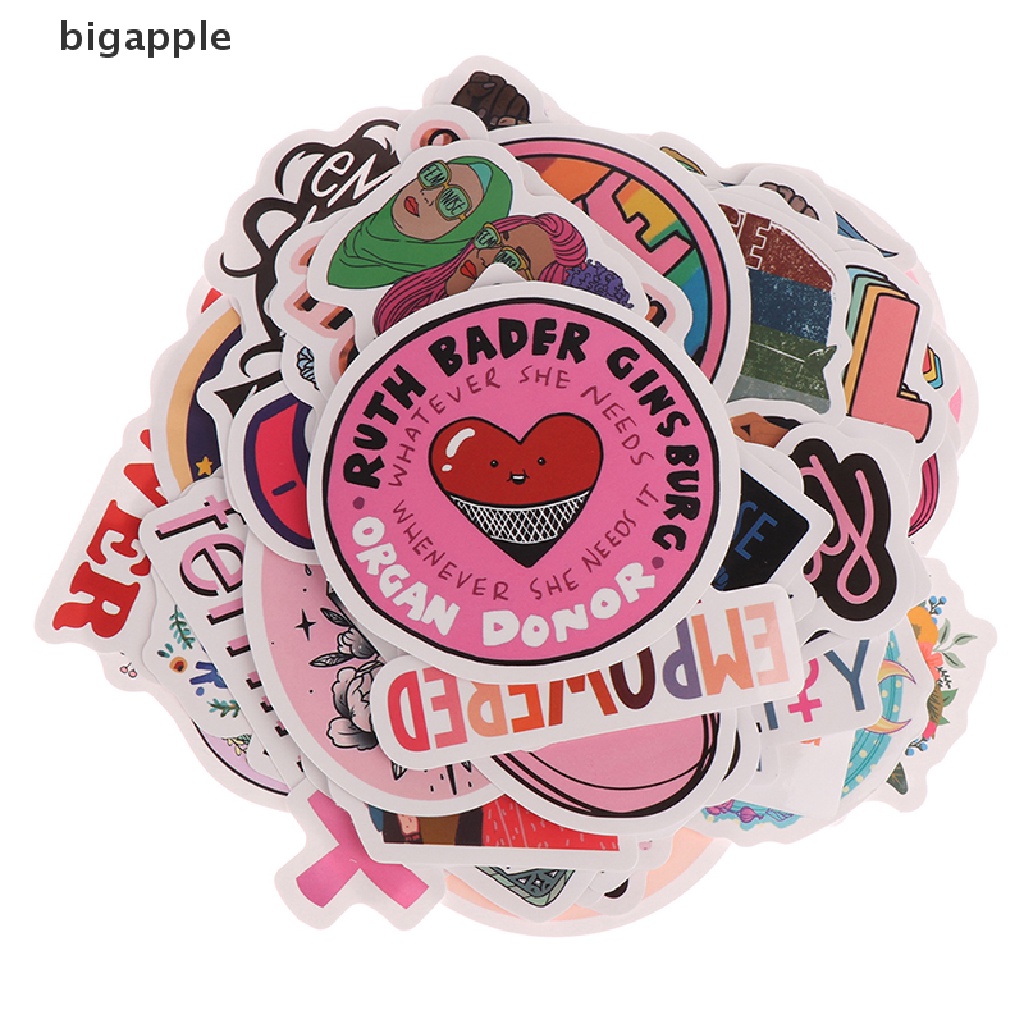 Set 50 Đề Can Dán Trang Trí Điện Thoại / Ván Trượt / Laptop Họa Tiết Hoạt Hình Dễ Thương