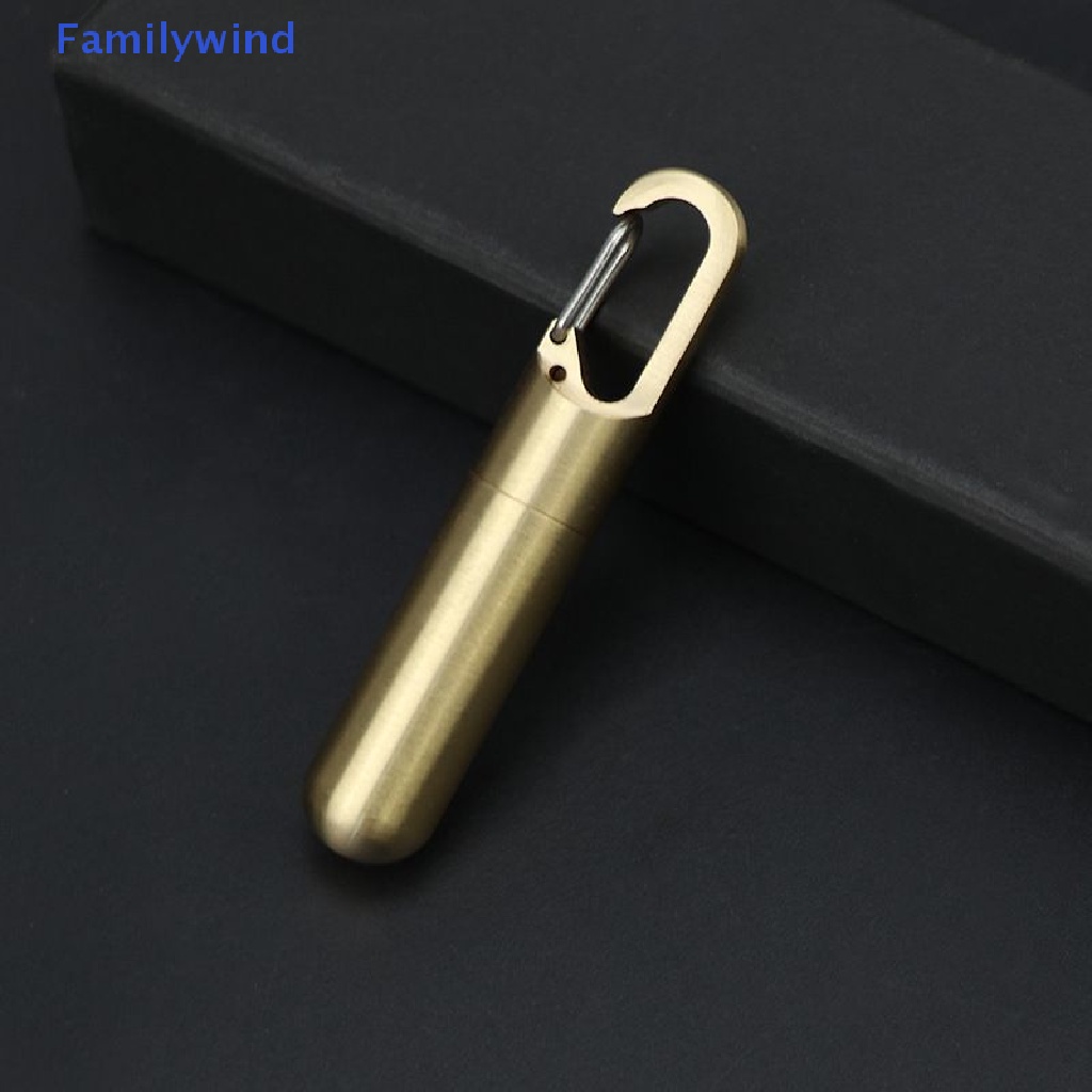 Bình Đựng Thuốc Bằng Đồng Thau Nhỏ Gọn Kèm Móc Khóa Tiện Dụng