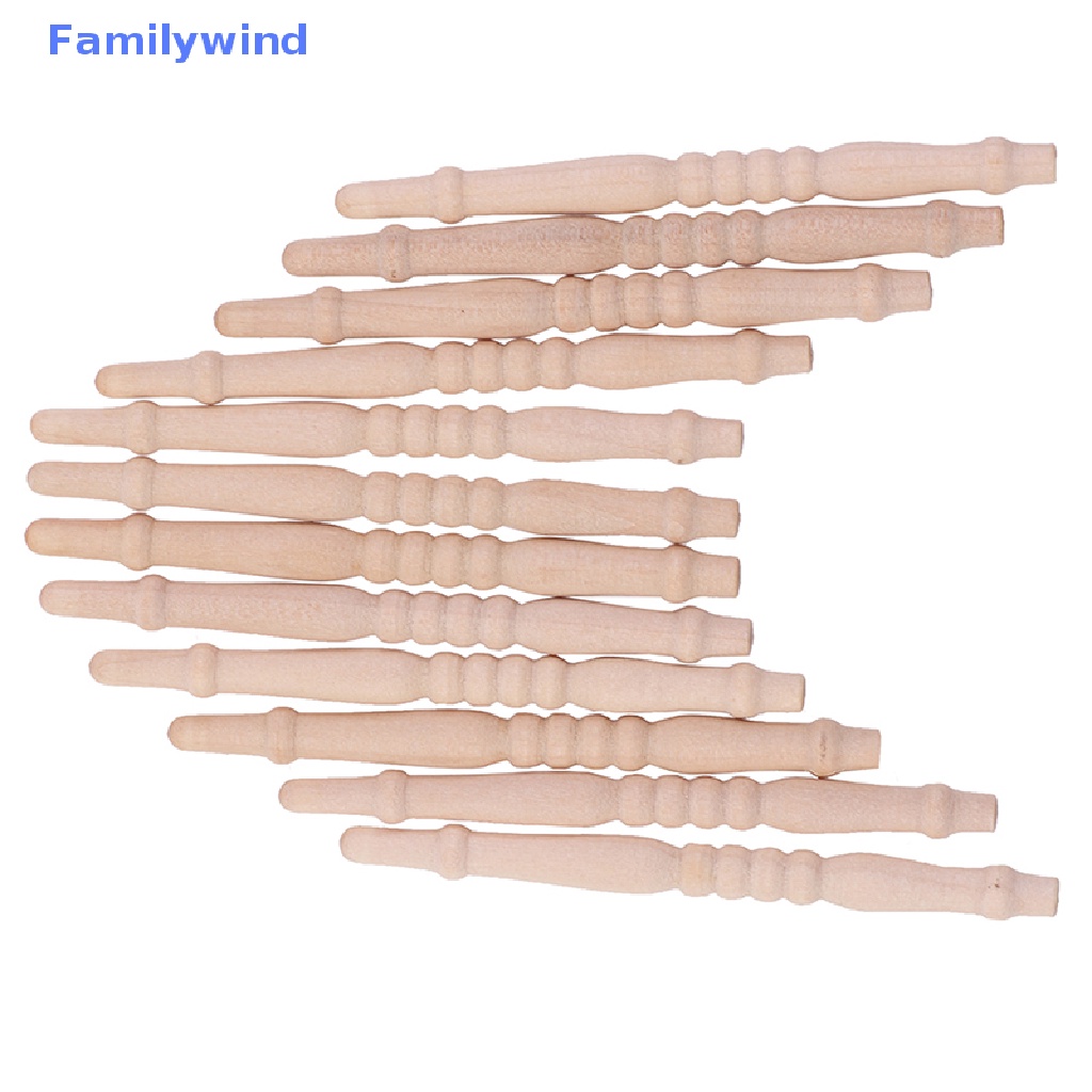 Set 12 Mô Hình Cầu Thang Bằng Gỗ Tỉ Lệ 1: 12 Trang Trí Nhà Búp Bê