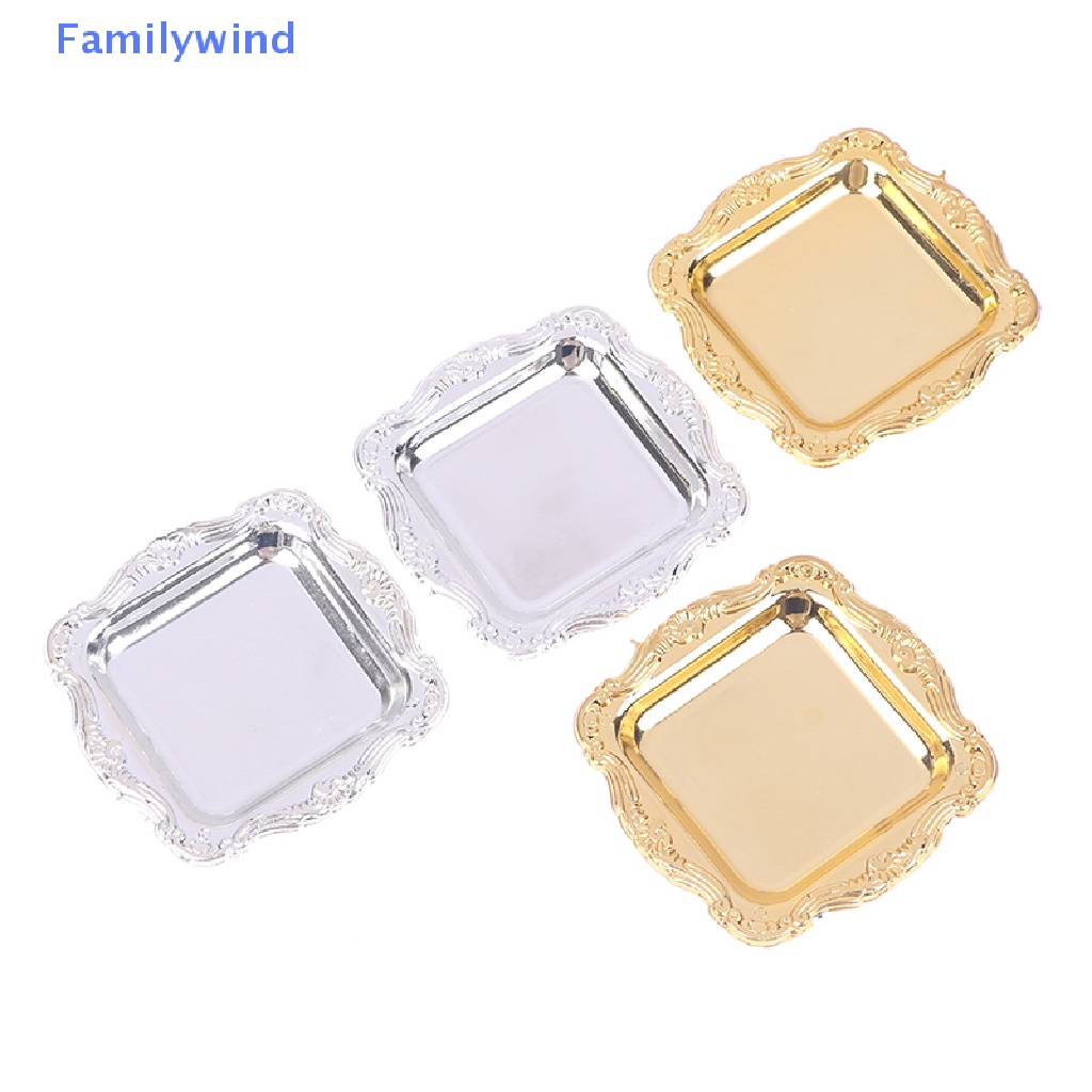 Set 2 Khay Trà Mini Bằng Nhựa Trang Trí Nhà Búp Bê