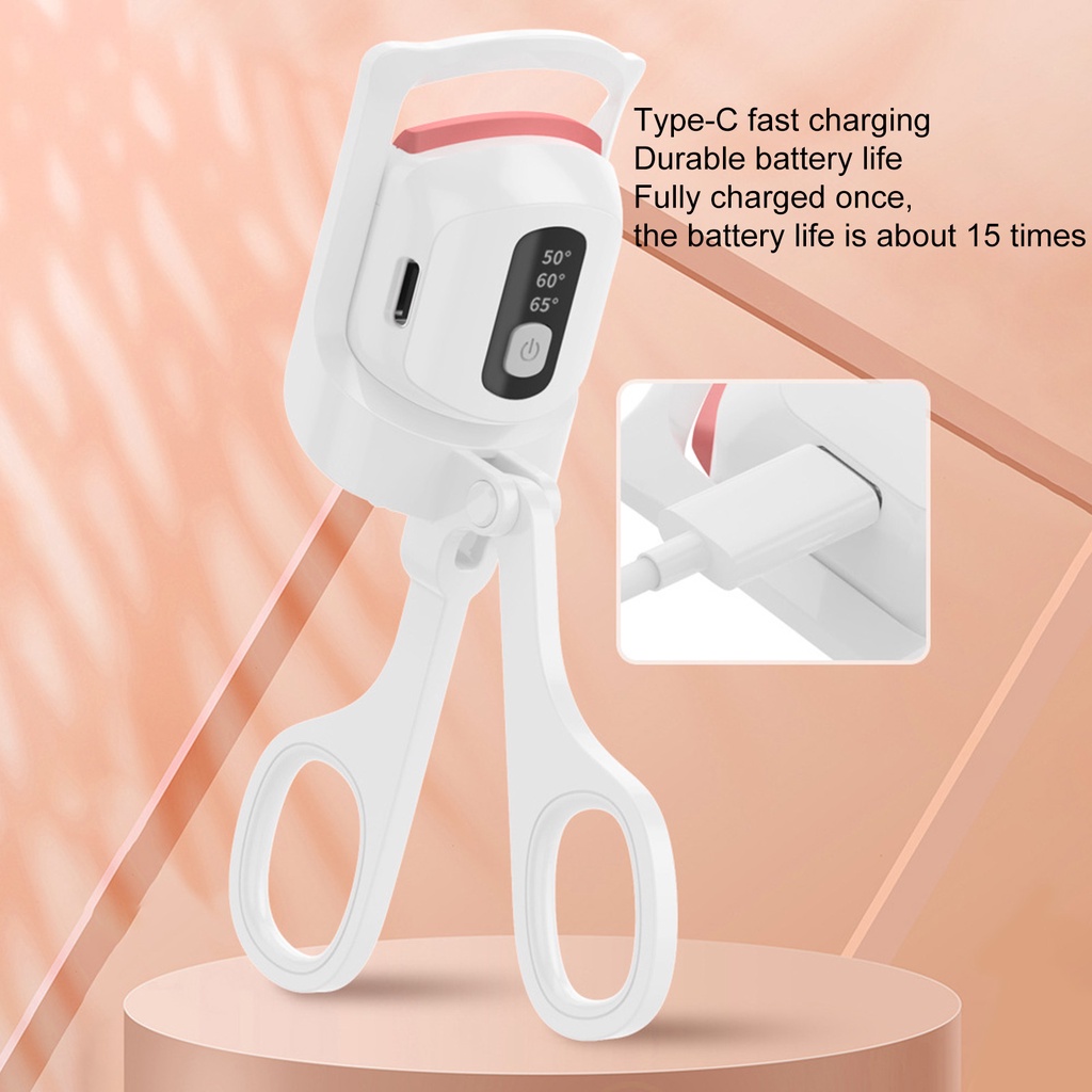 1 Bộ Dụng Cụ Uốn Cong Lông Mi Bằng Nhiệt Độ Lâu Trôi Có Thể Sạc Lại