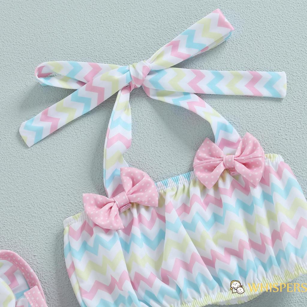 Bộ Đồ Bơi Hai Dây Họa Tiết Hoa / Chấm Bi Thời Trang Mùa Hè Cho Bé Gái 0-24 Tháng Tuổi