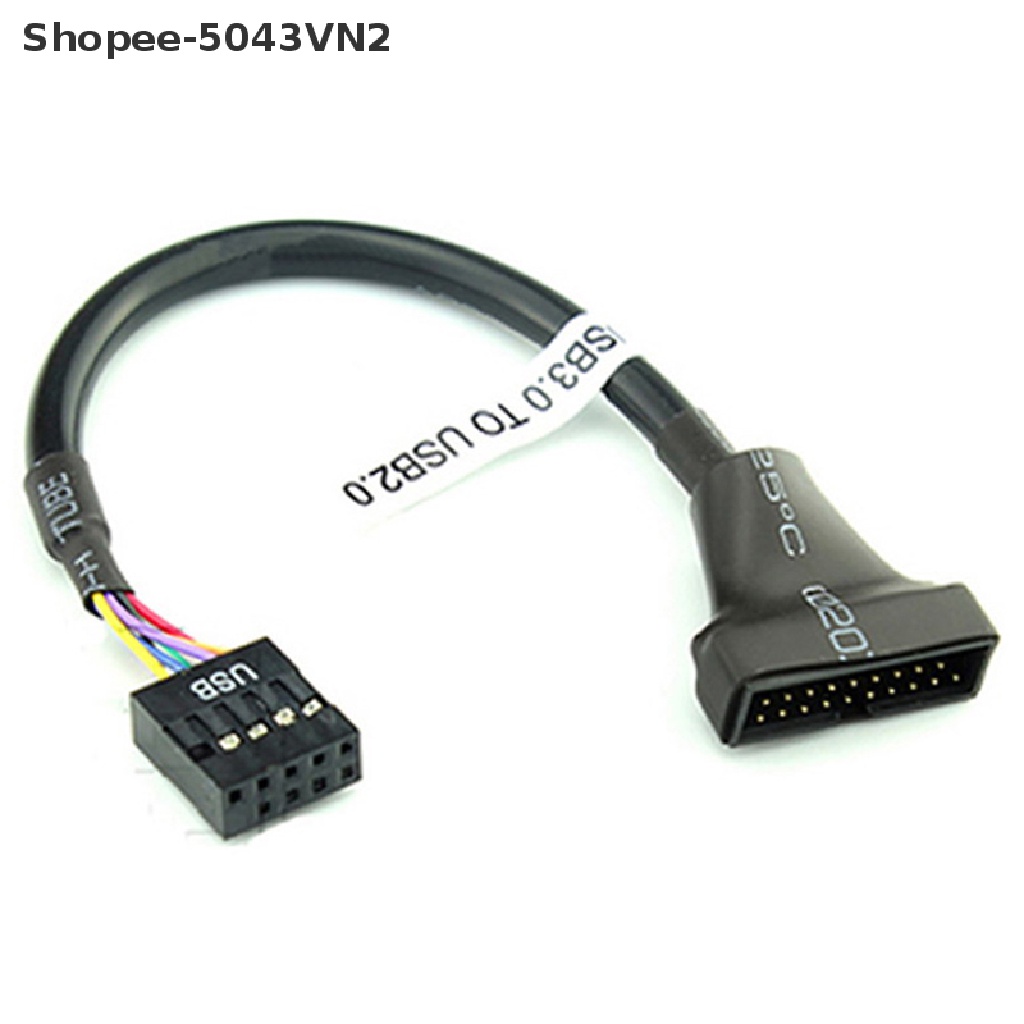 Dây Cáp Bo Mạch Chủ Shopee-5043VN2 19 / 20 Pin USB 3.0 Female Sang 9 Pin USB 2.0 Male Shopee-5043VN2