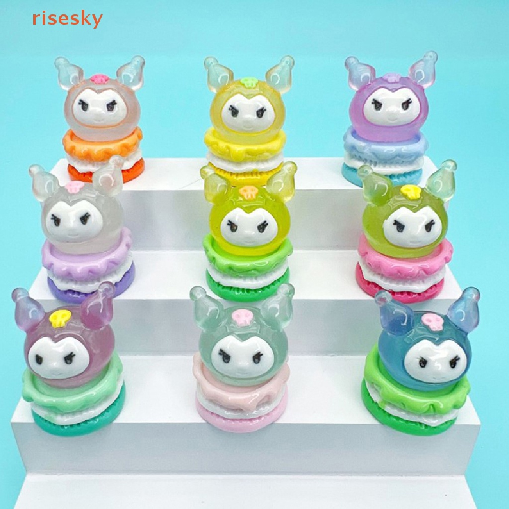 [risesky] Set 5 Tượng Nhỏ Phát Sáng Trong Bóng Tối Trang Trí Phong Cảnh