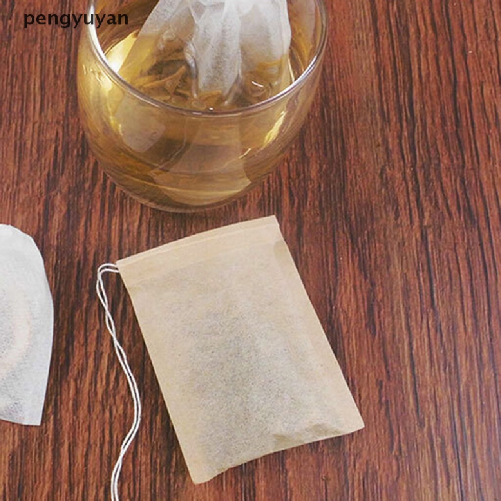 Set 100 Túi Lọc Trà Bằng Giấy Rỗng Có Dây Rút